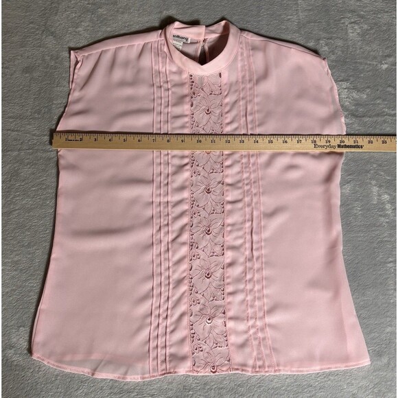 Lot of 2 Vintage St. Anthony Women’s Size 10 Sleeveless Pleated Floral Blouses - Picture 4 of 15